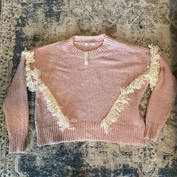NWT Madewell XS Montford Fringe Pullover Sweater - Picture 2 of 7
